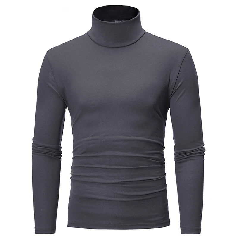 Camiseta térmica de cuello alto para hombre