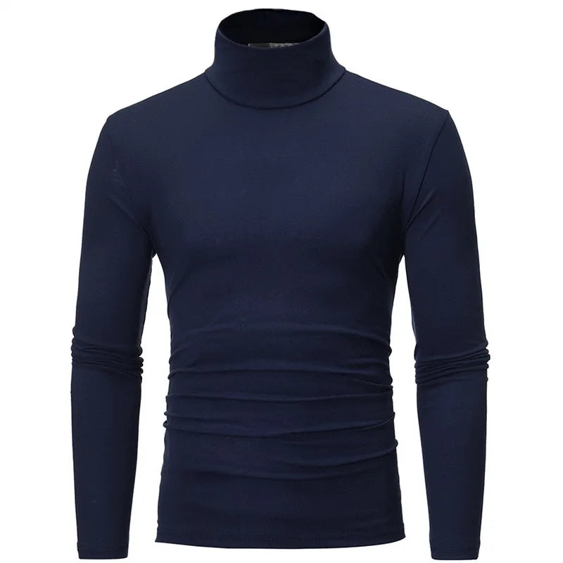 Camiseta térmica de cuello alto para hombre