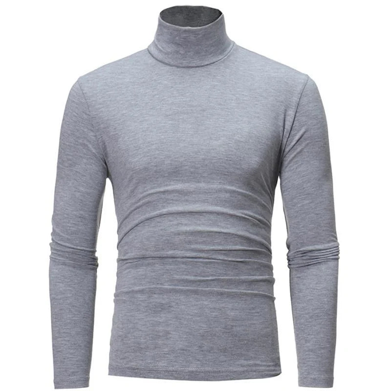 Camiseta térmica de cuello alto para hombre