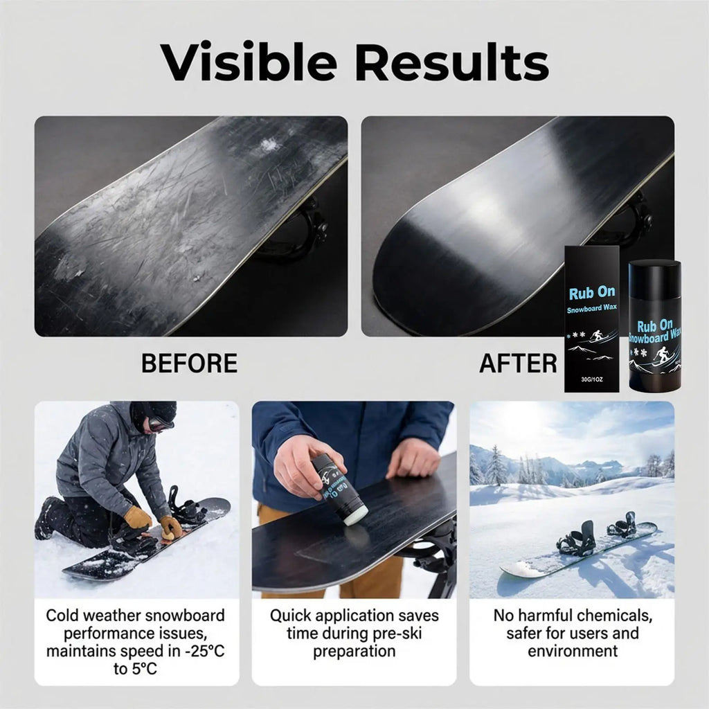 Cera para esquí y snowboard 30g – Fácil aplicación, uso interior y exterior