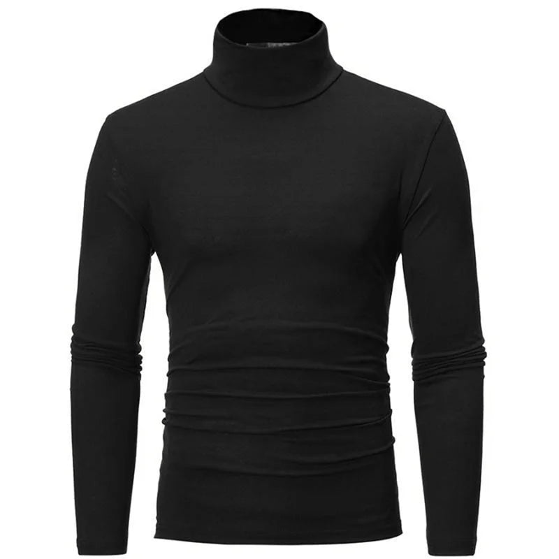 Camiseta térmica de cuello alto para hombre