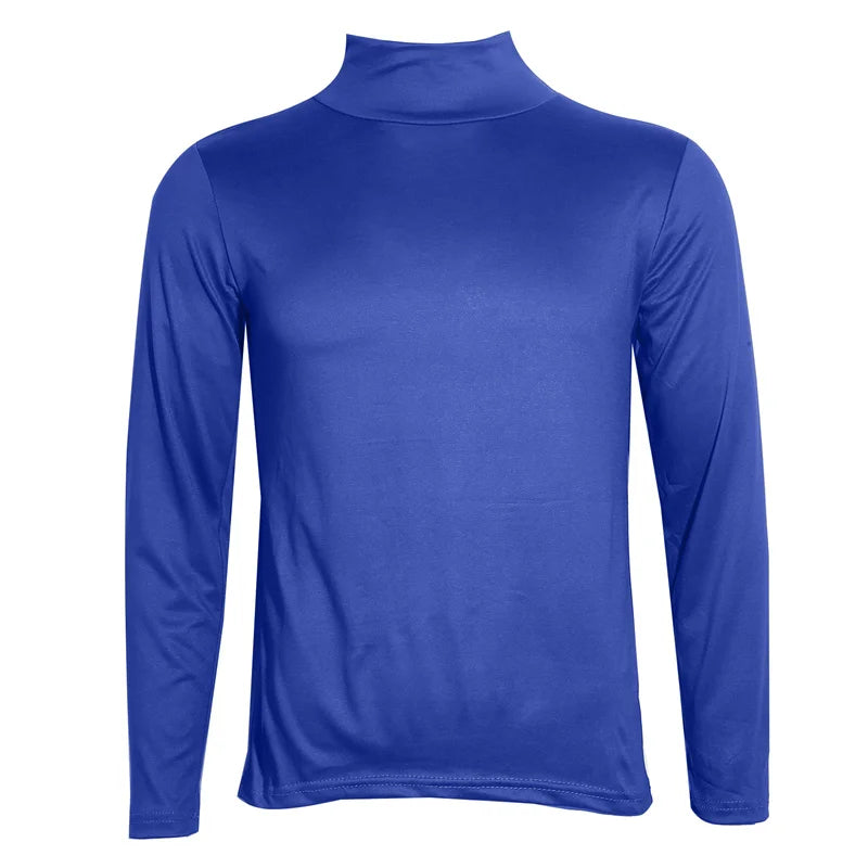 Camiseta térmica de cuello alto para hombre – Manga larga, ajustada y cálida